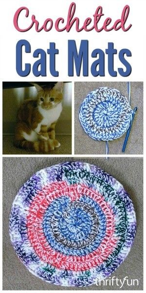 Cat Mat Crochet Pattern, Cat Crochet Toys Free Pattern, Blanket For Cats Crochet, Crochet Cat Bed Free Pattern Easy, Crochet Cat Toys Free Pattern Easy, Diy Crochet Cat Bed, Pet Enrichment, Pet Crochet, Cat Projects