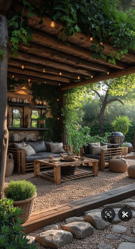 (99+) Image reblogged from @rocy5 – @rocy5 on Tumblr Gorgeous Patio, Outdoor Decor Backyard, Outdoor Patio Decor, Patio Designs, Patio Seating, Backyard Patio Designs, Backyard Oasis, Outdoor Rooms, Backyard Decor