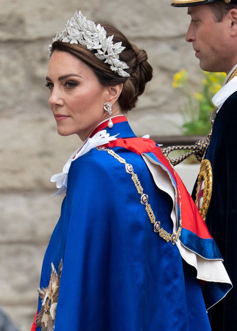 Official Portraits Reveal Princess Kate’s Hidden Tribute to the Late Queen on Coronation Day | Vogue Princess Catherine Style, Best Met Gala Looks, Citrine Drop Earrings, King Charles Coronation, Charles Coronation, Coronation Of King Charles, Charles Iii Coronation, Princess Alice, Art Of Manliness