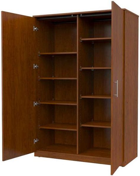 Mobile Cabinet w/8 Adjustable Shelves by Marco Group (48" W x 24" D x 72" H), 3336-48723, 29059 Storage Cabinet Wood, Kids Bedroom Furniture Design, Wardrobe Storage Cabinet, Wood Armoire, Cupboard Shelves, Cabinet Wood, Office Storage Cabinets, Wood Storage Cabinets, Wooden Wardrobe