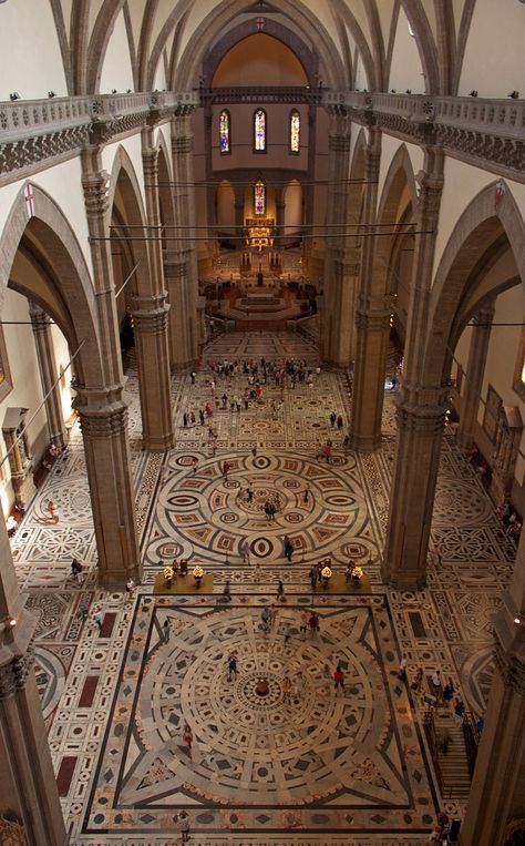 Duamo Florence, Italy interior | Florence Cathedral - Basilica di Santa Maria del Fiore Cathedral Interior, Florence Cathedral, Duomo Florence, Cathedral Basilica, Italian Architecture, Classical Architecture, Gothic Architecture, Florence Italy, Santa Maria