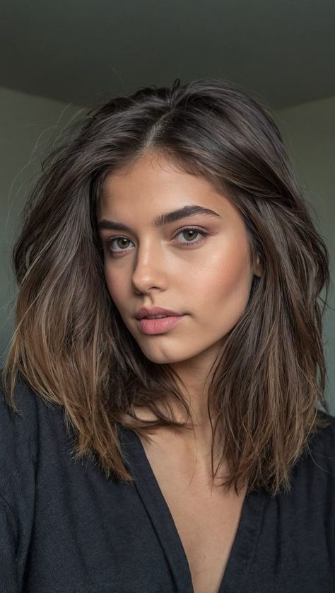 21 Stunning Shoulder-Length Hairstyles for Thick Hair: Tips, Care, and Styling Ideas Curly Hair Armpit Length, Hair Below Shoulder Length, Winter Medium Length Hair, Shoulder Hair Cuts, Mid Length Thick Hair Styles, Shoulder Length Hair Fine, Thick Hair Tips, Shoulder Length Haircuts With Layers, Shoulder Haircut