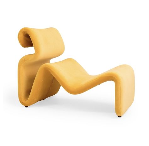 #yellow #chair #furniture #furnitureideas #interiordesign #interior #interiordesignideas #home Yellow Lounge Chair, Yellow Lounge, Lounge Chair Modern, Tube Chair, Yellow Chair, Sight Unseen, Chair Furniture, Creative Furniture, Modern Lounge Chairs