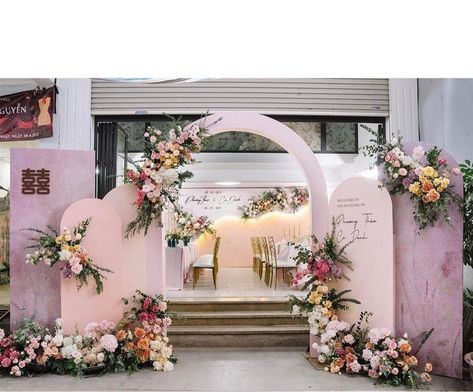 Entry Gate Decoration Wedding, Small Backdrop, Event Entrance Design, Welcome Gate, Entry Arch, Entrance Door Decor, Dekorasi Wedding, Nikah Decor, Wedding Gate