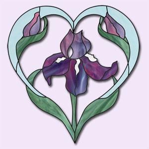 Stained Glass Iris, Lamp Shade Design, Dishes Design, Iris Heart, Glass Etching Designs, Stained Glass Supplies, Stained Glass Birds, Stained Glass Jewelry, Stained Glass Suncatchers