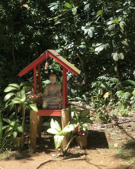 Ancestor Shrine, Garden Shrine, Outdoor Altar, Japanese Shrines, Spirit House, Prayer Garden, Japanese Shrine, Buddha Garden, Buddhist Shrine