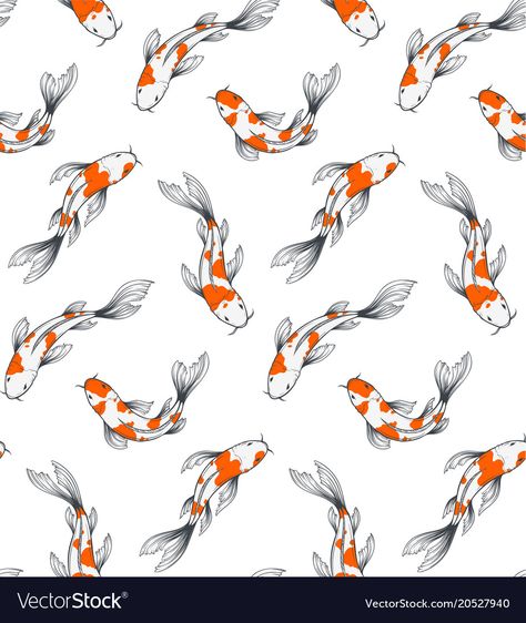 Koi Fish Pattern, Tato Ikan Koi, Fish Pool, Koi Fish Drawing, Koi Fish Designs, Koi Art, Ikan Koi, Koi Fish Tattoo, Carpe Koi