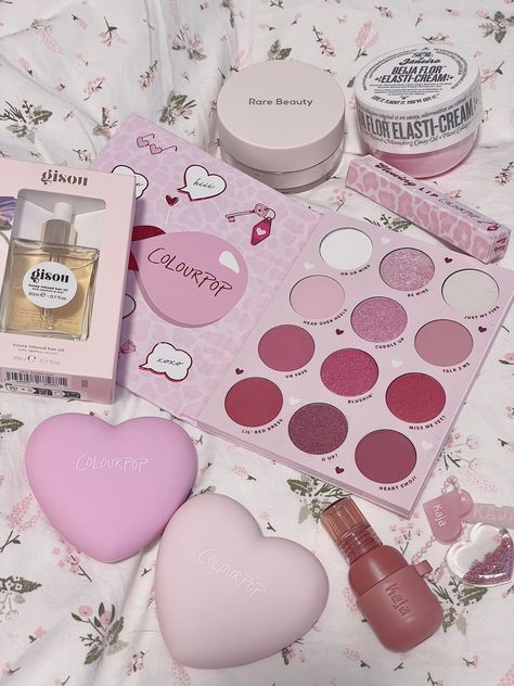 makeup cosmetics colourpop palette eyeshadow blush skincare serum girly pink pinkcore cute core cutecore aesthetic Colourpop Aesthetic, Soft Girl Aesthetic Makeup, Cutecore Aesthetic, Colourpop Blush, Colourpop Palette, Girl Essentials, Cute Core, Skincare Serum, Lip Cosmetics