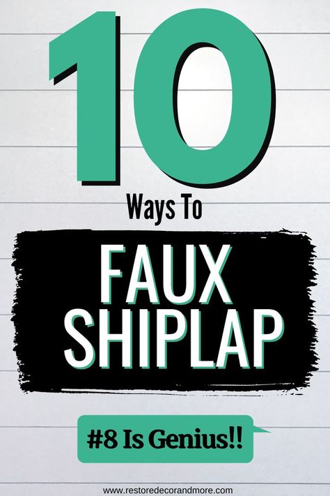 Shiplap is georgous but can be hard to install and expensive. No worries- you can go with a faux shiplap look! Check out these 10 amazing faux shiplap wall ideas. You can diy faux shiplap on ceiling, walls or even a kitchen island! Plenty of faux shiplap ideas using plywood, sharpie, and even peel and stick. Find the perfect lighweight, inexpensive faux shiplap idea for your home today! #fauxshiplap Shiplap Ceiling Bedroom, Shiplap On Ceiling, Faux Shiplap Wall, Diy Faux Shiplap, Shiplap Ideas, Shiplap Wall Ideas, Peel And Stick Shiplap, Fireplace Accent Walls, Shiplap Kitchen