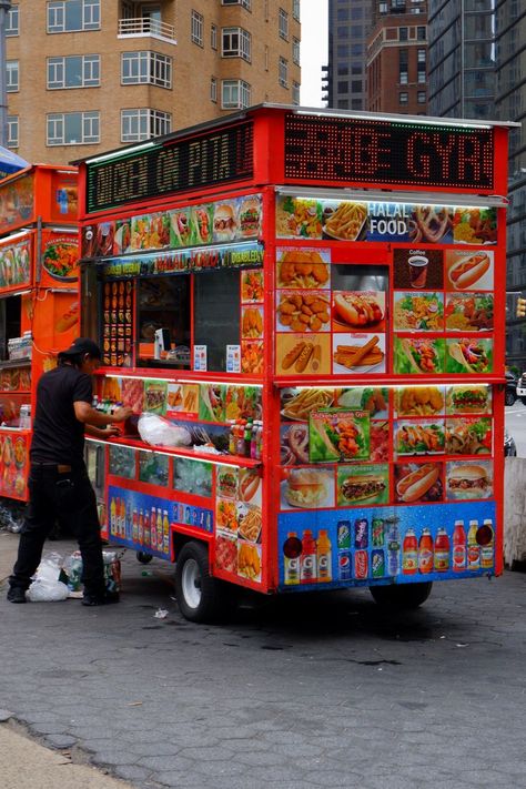 New York Greek food truck photography taken by me! Food Truck Photography, Greek Food Truck, Food Truck Aesthetic, Truck Aesthetic, Truck Photography, New York Food, Concession Trailer, Halal Recipes, Greek Food