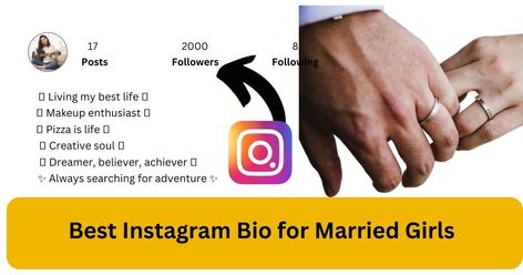 If you're a married woman aiming to craft an Instagram bio that truly reflects your personality check our Instagram Bio's for Married Girls Instagram Bio Ideas For Married Women, Attract Girls, Proud Wife, Insta Bio, My Better Half, Better Half, Marriage And Family, Married Woman, Happily Married