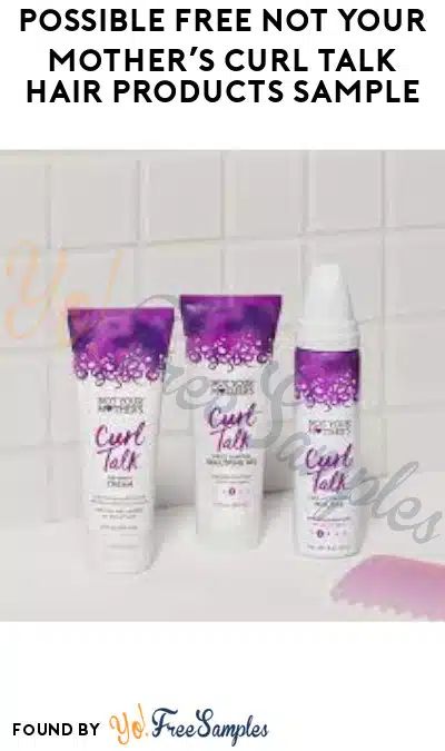 Possible FREE Not Your Mother’s Curl Talk Hair Products Sample (Social Media Required) https://yofreesamples.com/beauty-stuff/possible-free-not-your-mothers-curl-talk-hair-products-sample-social-media-required/ Get Free Samples, S Curl, Social Media, Hair, Beauty, Gifts