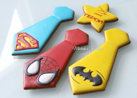 Fathers Day Sugar Cookies, Delicious Cake Ideas, Superhero Cookies, Father's Day Cake, Blackberry Cake, Cookies Decoradas, Fathers Day Cake, Sugar Cookie Designs, Fancy Cookies