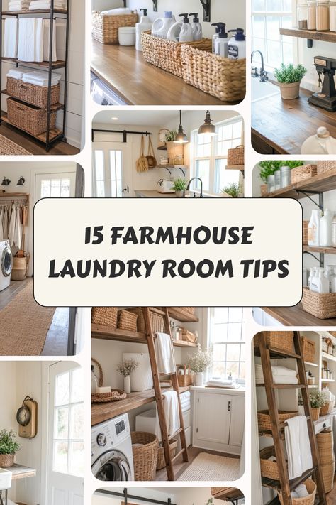 How to create a farmhouse laundry room and make best use of space on a budget. Farmhouse Laundry Room Ideas Small Diy, Laundry Room Remodel Farmhouse, How To Decorate A Laundry Room, Laundry Room Modern Farmhouse, Small Laundry Room Makeover Farmhouse, Farmhouse Laundry Rooms, Farmhouse Updates, Rustic Laundry Room Ideas, Rustic Farmhouse Laundry Room