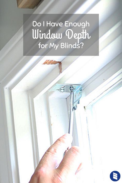 If your window is not deep enough your blind or shade might not fit. Learn how to measure your window's depth on the blog! #windowtreatments #windowblinds #measuringwindows #measuringblinds #windowshades #windowdepth #renovations #renovating #installingblinds #homedecorating #homedecor #renovatingideas #remodeling #interiordesign Crank Out Windows, Inside Mount Blinds, Outside Mount Blinds, How To Hem Curtains, Renter Friendly Decorating, Vinyl Blinds, Cordless Blinds, Cellular Blinds, Wooden Shades