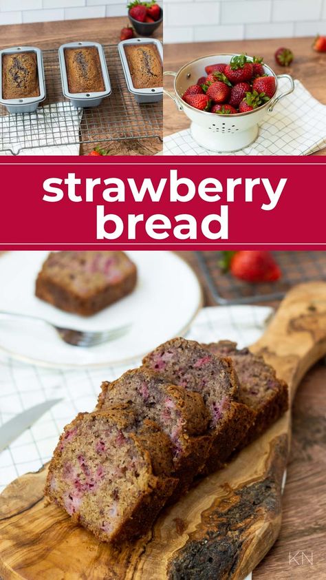 The Snack and Dessert You Need-- Yummy Strawberry Bread Moist Strawberry Bread, Strawberry Bread Frozen Strawberries, Strawberry Loaf Bread, Strawberry Bread Recipe Easy, Strawberry Loaf, Strawberry Bread Recipe, Jalapeño Bread, Strawberry Bread Recipes, Dessert Breads