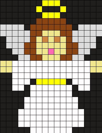 Angel Perler Perler Bead Pattern | Bead Sprites | Characters Fuse Bead Patterns Hama Beads Christmas, Xmas Beads, Kandi Cuffs, Pearl Beads Pattern, Beaded Angels, Beads Patterns, Fuse Bead Patterns, Pony Bead Patterns, Pattern Maker