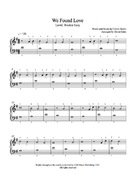 We Found Love by Rihanna featuring Calvin Harris Piano Sheet Music | Rookie Level Joy To The World Piano, Uke Songs, Blues Piano, Music Tabs, We Found Love, Music Lesson, Easy Piano Sheet Music, Easy Guitar, Piano Teacher