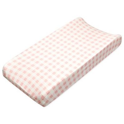 Honest Baby Organic Cotton Changing Pad Cover - Peach Skin Painted Buffalo Check : Target Painted Buffalo, Honest Baby Products, Skin Paint, The Honest Company, Baby Cleaning Products, Baby Changing Pad, Honest Company, Diaper Changing Pad, Nursery Room Inspiration