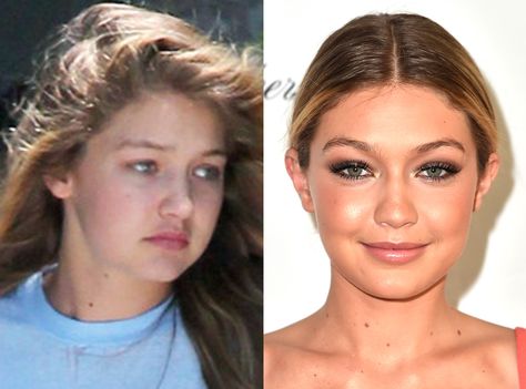 Gigi Hadid from Stars Without Makeup  Two words: Natural beauty! The it-model skips the makeup for the day, and still looks just as stunning as ever. Gigi Hadid Makeup Tutorial, Gigi Hadid Makeup, Models Without Makeup, Celebs Without Makeup, Kylie Jenner Instagram, Heavy Makeup, Star Makeup, Brown Hair Balayage, Glamorous Makeup