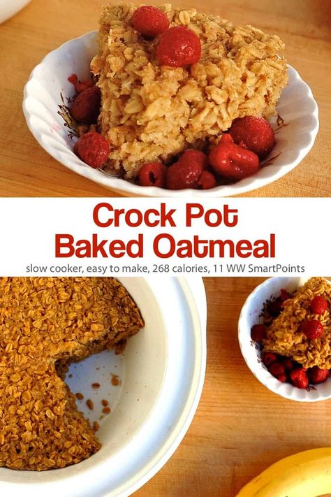 Crock Pot Oatmeal Recipes, Oven Oatmeal, Crock Pot Oatmeal, Oatmeal Recipes Crockpot, Healthy Crock Pot, Oatmeal Muffin, Crockpot Oatmeal, Oatmeal For Breakfast, Slow Cooker Oatmeal