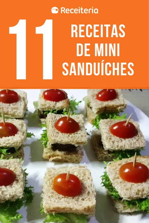 Mini Sandwiches Recipes, Birthday Picnic, Snack Craving, Mini Sandwiches, Small Food, Incredible Recipes, Small Meals, Birthday Food, Quick Snacks