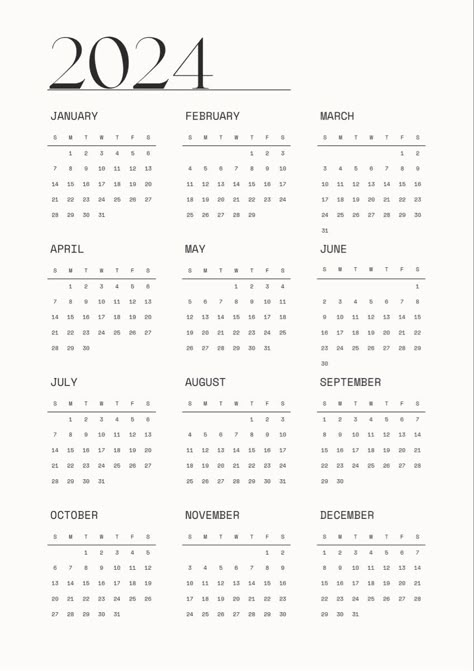 2024 Calender Aesthetics, 2024 Calender Design, Calender 2024 January, Calender 2024 Aesthetic, Calender 2024 Aesthetic Printable, Calender 2024 Designs, Calendar Decal, Calender Printables, Happy Planner Printables