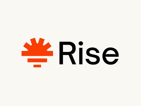 Rise logo design by 144p on Dribbble Rise Logo Design, Logo Business Design, Creative Business Logo, Rise Logo, Logo Design Agency, Healthcare Branding, Boutique Logo Design, Life Logo, Sun Logo