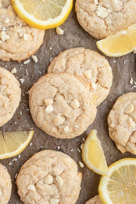 10+ Low-Calorie Cookies - Oh Snap Macros Lemon White Chocolate Cookies, Lemon White Chocolate Chip Cookies, Oh Snap Macros, Low Calorie Cookies, Lemon White Chocolate, Delicious Lemon Cake, Lemon Cake Mix Cookies, Oreo Stuffed Chocolate Chip Cookies, Oatmeal Cranberry Cookies