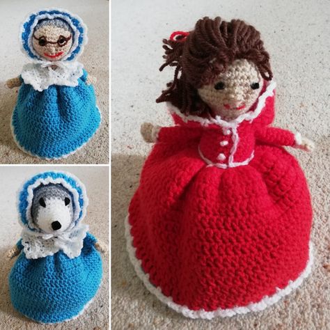 I had a fabric one of these as a child and loved it. #mywideeyedworld. Topsy Turvy Doll Pattern, Topsy Turvy Doll, Mummy Crafts, Topsy Turvy, Christmas Knitting Patterns, Needle Felting Kits, Crochet Amigurumi Free Patterns, Red Heart Yarn, Arm Knitting