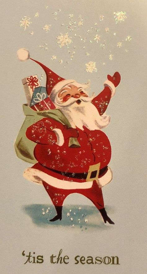 Vintage Santa Illustration, Retro Santa, Vintage Santa Images, Vintage Santa Wallpaper Iphone, Retro Christmas Art, Vintage Santa, Retro Christmas Images Artwork, Retro Christmas Wallpaper, Vintage Christmas Art