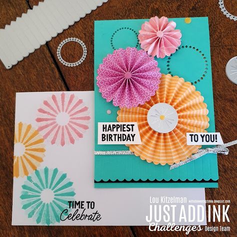 Just Add Ink #705 - Just Add a Fancy Edge - Round We Go Su Round We Go, Stampin Up Round We Go Cards, Round We Go Stampin Up Cards, Different Edges, Pinwheel Party, Pinwheels Party, 2024 Ideas, Homemade Birthday Cards, Fabric Stamping