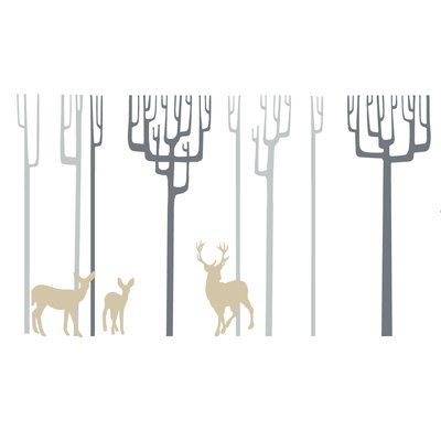 The Decal Guru Winter Trees Wall Decal Color: Gray/Beige Flower Silhouette, Flower Wall Decals, Name Wall Decals, Tree Wall Decal, Removable Wall Decals, Dream Wall, Winter Trees, Removable Wall, Tree Wall