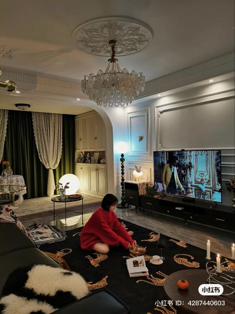 Asian Luxury Lifestyle, Xiaohongshu House, Douyin House, Chinese Lifestyle, Chinese Apartment, Mansion Aesthetic, Luxurious Interior Design, Dream House Rooms, New York Apartment