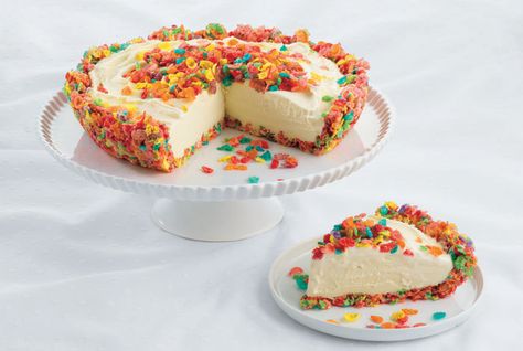 Fruity Pebbles Recipes, Fruity Pebbles Ice Cream, Crispy Treats Recipe, Rice Crispy Treats Recipe, Ice Cream Pie Recipe, Fruity Pebbles Cereal, Post Cereal, Ice Cream Pie, Summer Pie