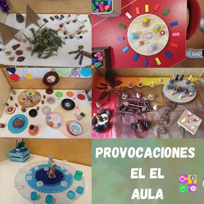 ORDENANDO MI CAJON DESASTRE: PIEZAS SUELTAS Y PROVOCACIONES EN EL AULA Provocations Kindergarten, Provocations Reggio, Loose Parts, Reggio Emilia, Montessori, Kindergarten, Gallery Wall, Halloween, Art