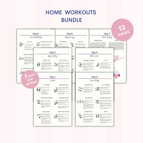 House Workout, Gym Planner, Wall Push Ups, Fitness Tracker Printable, Workout Program Gym, Week Workout, Pilates Routine, Wall Workout, 30 Day Fitness