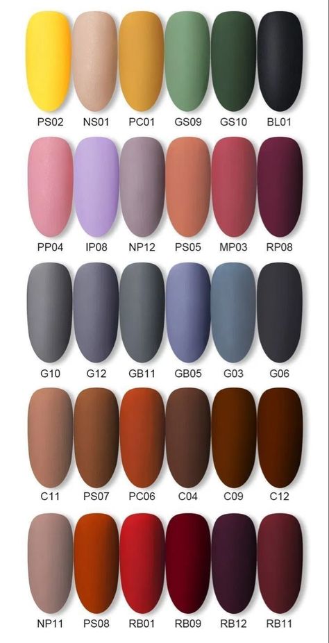 Nail Polish Matte, Nail Paint Shades, Matte Nails Design, Fall Acrylic Nails, Pretty Gel Nails, Fall Nail Colors, Cat Kuku, Fall Nail, Classy Nails