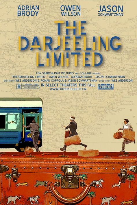 Adrian Brody Darjeeling Limited, The Darjeeling Limited Poster, Wes Anderson Posters, Wes Anderson Art Prints, Wes Anderson Movies Posters, The Darjeeling Limited, Darjeeling Limited, College Poster, Wes Anderson Movies