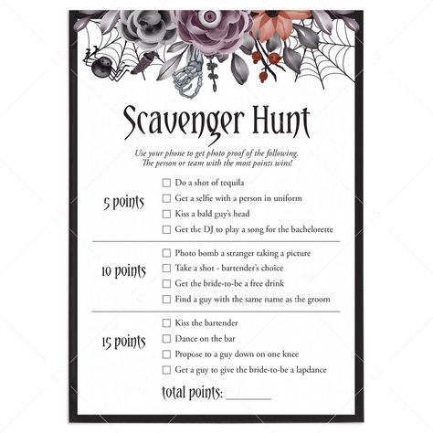 Bachelorette scavenger hunt ideas