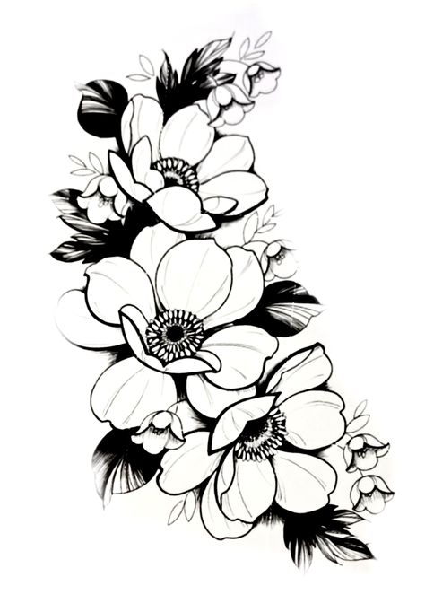 Poppy Flower Tattoo Design, Poppy Flower Tattoo, Poppy Tattoo, Poppies Tattoo, Black Work, Flower Tattoo Designs, Poppy Flower, Blackwork, Tattoo Design