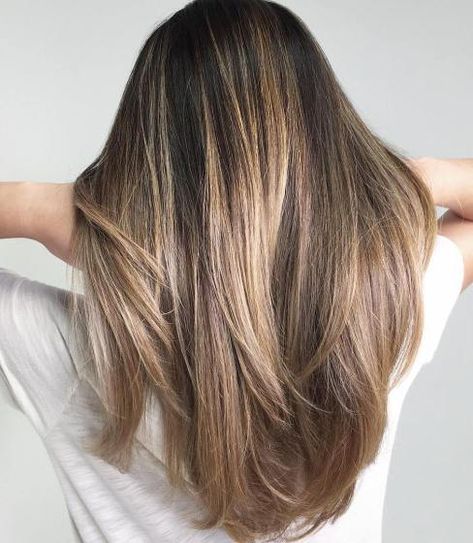 Ash Brown And Blonde Balayage Hair Balayage Straight, Balayage Straight Hair, Balayage Bob, Blond Balayage, Brunette Balayage, Brunette Balayage Hair, Balayage Brunette, Brunette To Blonde, Brown Blonde Hair