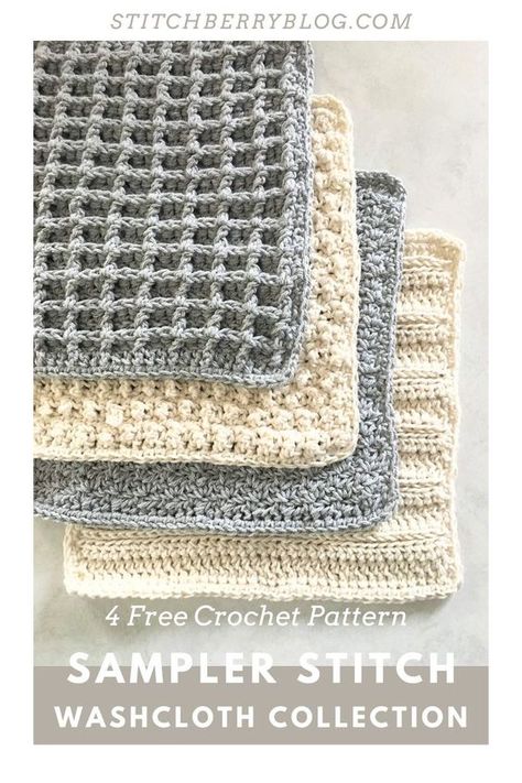 Crochet Washcloth Free Pattern, Crochet Washcloth Free, Cotton Crochet Patterns, Dishcloth Patterns Free, Crochet Waffle Stitch, Crochet Washcloth Pattern, Crochet Towel, Dishcloth Crochet Pattern, Washcloth Pattern