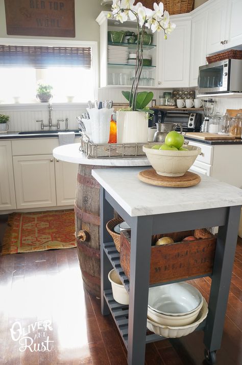 Sometimes you need extra counter space (like on Thanksgiving or when you're making homemade pizza!). Diy Kitchen Cart, Kitchen Counter Space, More Counter Space, Ikea Ivar Cabinet, Ikea Bekvam, Armoire Ikea, Ikea Lack Table, Ikea Billy Bookcase, Ikea Furniture Hacks