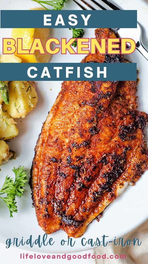 Ww Catfish Recipes, Blacked Catfish Recipe, Blacken Catfish Recipes Baked, Oven Catfish Recipes, Blackened Catfish Air Fryer, Catfish Grilled Recipe, Grilled Catfish Recipes Healthy, Catfish On Blackstone, How To Blacken Fish