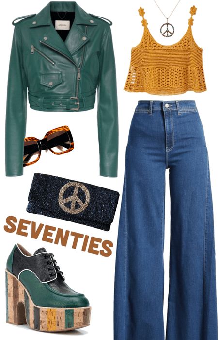 Disco 70s Outfit Woman, Cute 70s Outfits Party, 80s Jeans Outfit Woman, Easy Disco Outfit, Decade Costume Ideas, 70s Fashion Women Outfit Ideas, 70’s Inspired Outfits, 1970s Outfit Ideas, 1970's Outfits