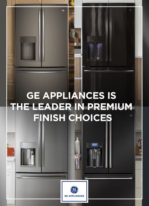 You want choices? Well, we have the most choices available in premium appliance finishes! Stainless, black stainless, slate and black slate are here to meet your every design need. Ge Kitchen Appliances, Ge Slate Appliances, Elegant Backsplash, Stainless Appliances Kitchen, Black Stainless Appliances, Slate Appliances, Rustic Bathroom Shelves, Log Cabin Designs, Rustic Kitchen Island