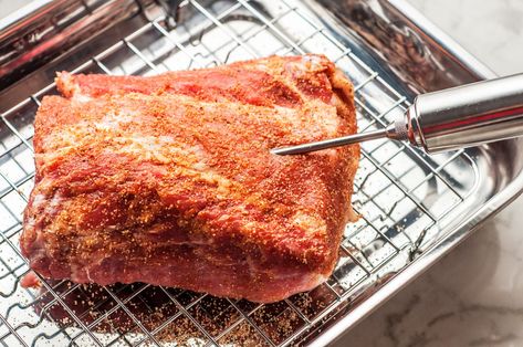 Using an injection solution, spread delicious flavor throughout a piece of pork before placing on the grill or smoker. Meat Injection Recipe, Injection Marinade Recipe, Turkey Injection Marinade, Desserts Cheesecake, Meat Bbq, Pork Marinade, Recipes Bbq, Dry Rubs, Pork Rub