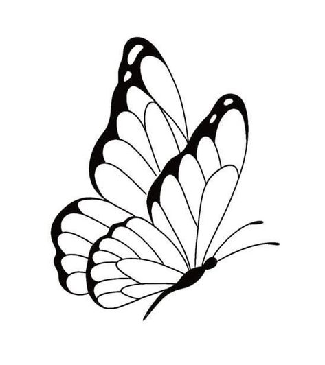 Flowers And Butterfly Drawing, Outline Drawings Butterfly, Outline Of A Butterfly, Black Butterfly Outline, Buterfluffy Outline, Butterfly Drawing Outline, Butterfly Sculpture, Bag Drawing, Butterfly Coloring Pages