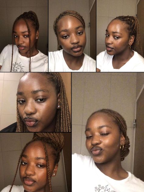 High ponytail with 2 braids down High ponytail with side swoop High ponytail High bun with 2 braids down Low bun Box Braids Side Swoop, Side Swoop High Ponytail, Bun With 2 Braids, Swoop High Ponytail, Ponytail With 2 Braids, Ponytail With Side Swoop, High Bun Hairstyle, Side Swoop, Braids Side